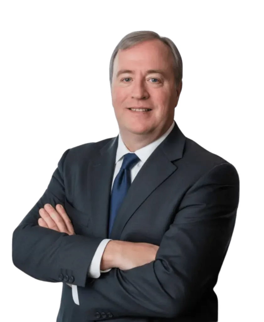 Professional portrait of male medical legal consultant in dark suit